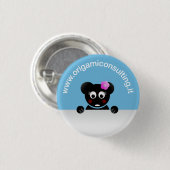 花型女性歌手Meneghina - Origamiの相談 缶バッジ (正面&裏面)