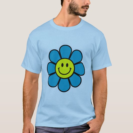 花基本Tシャツ(青) Tシャツ (正面)