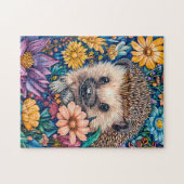 花壇に咲くハリネズミ ジグソーパズル (横)