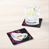 花壇のクロッカス スクエアペーパーコースター (インサイチュ)