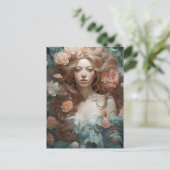 花壇の女性 ポストカード (スタンド正面)