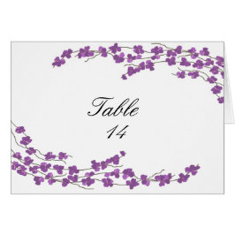 花壇シーティングカード – 紫の花