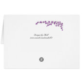 花壇シーティングカード – 紫の花 (裏面横)