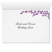 花壇シーティングカード – 紫の花 (内部横(下))