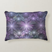 花壇トレンディー光沢のある抽象芸術フラクタルアート アクセントクッション (正面)