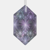 花壇トレンディー光沢のある抽象芸術フラクタルアート ガラスオーナメント (正面右)