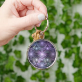 花壇トレンディー光沢のある抽象芸術フラクタルアート キーホルダー (手)