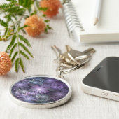 花壇トレンディー光沢のある抽象芸術フラクタルアート キーホルダー (側面)