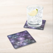 花壇トレンディー光沢のある抽象芸術フラクタルアート スクエアペーパーコースター (インサイチュ)