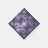 花壇トレンディー光沢のある抽象芸術フラクタルアート スタンダードカクテルナプキン (角)