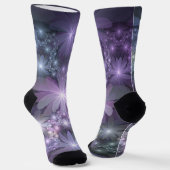 花壇トレンディー光沢のある抽象芸術フラクタルアート ソックス (傾斜あり)