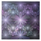 花壇トレンディー光沢のある抽象芸術フラクタルアート タイル (正面)