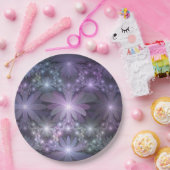 花壇トレンディー光沢のある抽象芸術フラクタルアート ペーパープレート (パーティー)