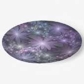 花壇トレンディー光沢のある抽象芸術フラクタルアート ペーパープレート (アングル)