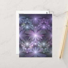 花壇トレンディー光沢のある抽象芸術フラクタルアート ポストカード