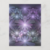 花壇トレンディー光沢のある抽象芸術フラクタルアート ポストカード (正面)