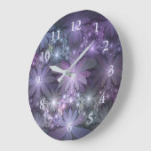 花壇トレンディー光沢のある抽象芸術フラクタルアート ラージ壁時計 (傾斜)