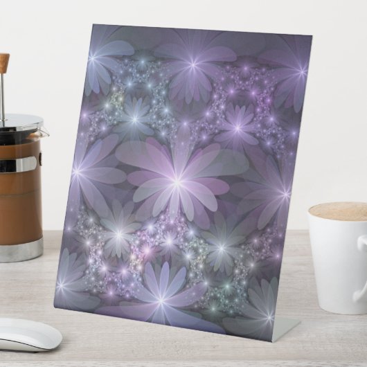 花壇トレンディー光沢のある抽象芸術フラクタルアート 台座サイン (インサイチュ)