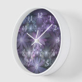 花壇トレンディー光沢のある抽象芸術フラクタルアート 壁時計 (傾斜)