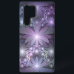花壇トレンディー光沢のある抽象芸術フラクタルアート SAMSUNG GALAXY S22 ULTRAケース<br><div class="desc">印象的なフラクタルアート、光沢のある紫がかった灰色のファンタジーの花。ユニークデザインSamsung Galaxy S22ウルトラケース以上。</div>