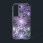 花壇トレンディー光沢のある抽象芸術フラクタルアート SAMSUNG GALAXY S22ケース<br><div class="desc">印象的なフラクタルアート、光沢のある紫がかった灰色のファンタジーの花。ユニークデザインSamsung Galaxy S22ケース以上。</div>