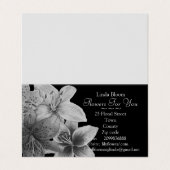 花壇用の黒と白のユリの花 名刺 (外部フラット)