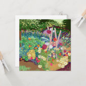 花壇 コテージ ガーデン アート プリント カード (正面/裏面インサイチュ)