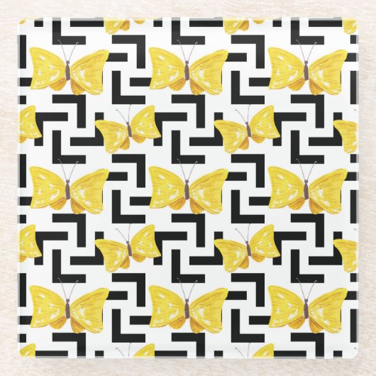 花太陽の ガラスコースター (正面)