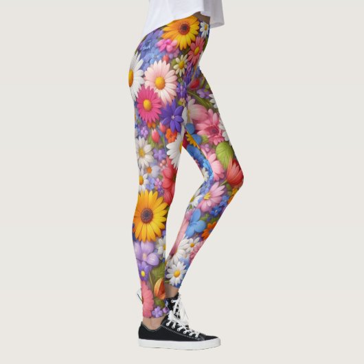 花女性レギンス，色鮮やかな女性のラギンス レギンス (右)