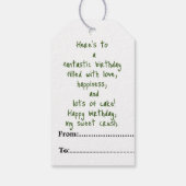 花好きの人の ギフトタグ (裏面)