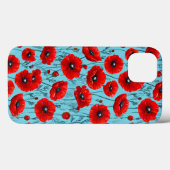 花好きへのギフトにぴったりな赤いポピーの花 Case-Mate iPhoneケース (裏面 (横))