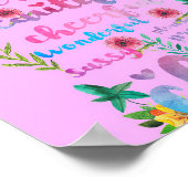 花好き |かわいいモダン花 ポスター (角)