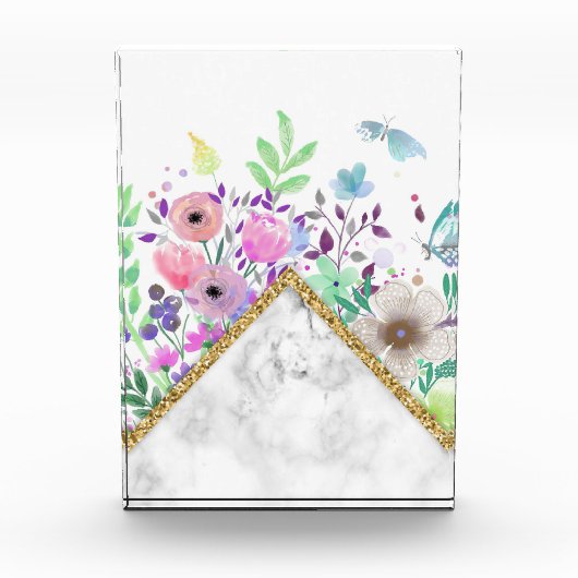 花好き |ミニマル金ゴールド フォトブロック (正面)