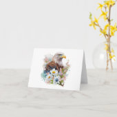 花威厳のある付きハゲ空白のワシ カード (黄色い花)