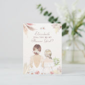 花娘の花嫁の提案を頼む ポストカード (スタンド正面)