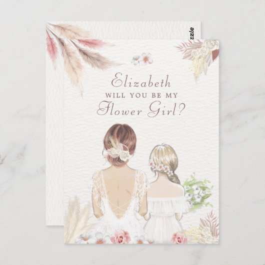 花娘の花嫁の提案を頼む ポストカード (正面/裏面)