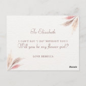 花娘の花嫁の提案を頼む ポストカード (裏面)