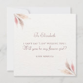 花娘の花嫁の提案を頼む 招待状 (裏面)