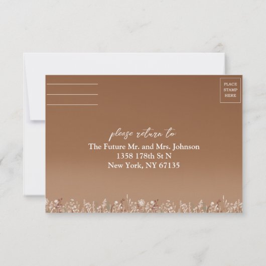 花婚式RSVPカード 出欠カード (裏面)