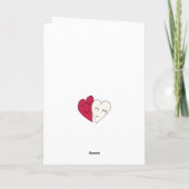 花婿がケーキを結婚切った。祝 カード (裏面)