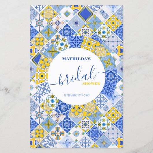 花婿がブルータイルと言ったことブライダルシャワーゲーム (裏面)