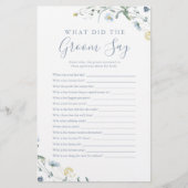 花婿が何と言ったかは、青い野の花 (正面)