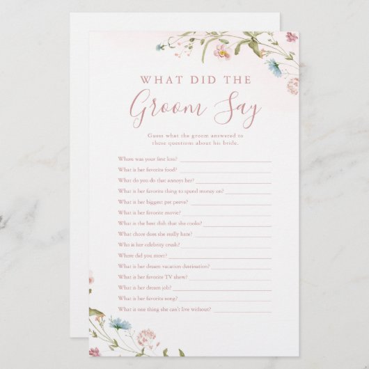 花婿が何と言ったかピンクの野花 (正面/裏面)