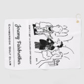 花婿が冷却期間を望む ゴルフタオル (横)