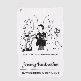 花婿が冷却期間を望む ゴルフタオル