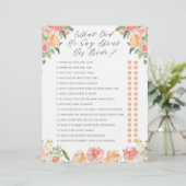 花婿が花嫁について言ったこと ブライダルシャワーゲーム (スタンド正面)