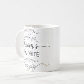 花婿さまの特製ウエディングスクリプトマグ コーヒーマグカップ (正面左)