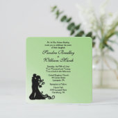 花婿と花嫁のグリーンウェディング 招待状 (スタンド正面)