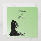 花婿と花嫁のグリーンウェディング 招待状 (裏面)