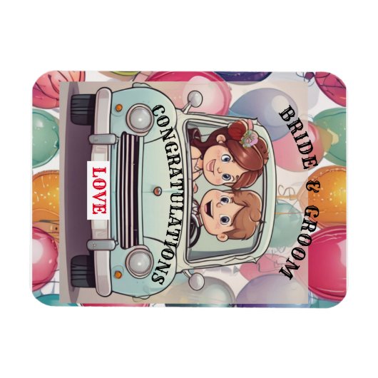 花婿と花嫁 マグネット (横)